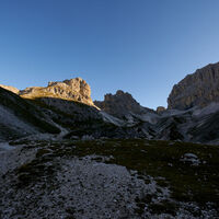 [ Dolomiten, Rosengarten ] | Tag 3 | Am Weg 584 durchs Val del Vajolet zur Grasleitenpasshütte