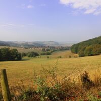 Blick auf Neuenhof und Göringen bei Hörschel/Eisenach am "Heimatblick"