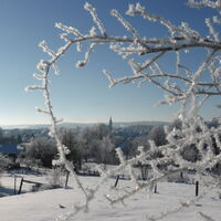 Blick auf Medebach im Winter
