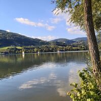 Stubenbergsee in Richtung Kulm, Apfelland in der Oststeiermark