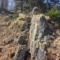 Seilversicherte Stelle am Danzersteig