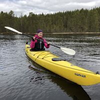 Kajakfahren in Lentua, Kuhmo Finnland