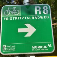 Markierung Feistritztalradweg
