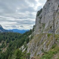 Alter Güterweg, im Felsen gemeißelt