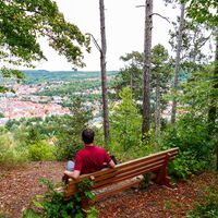 Bank mit Panoramablick - Meiningen