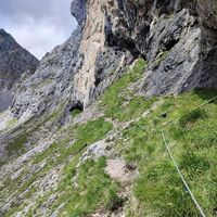 Seilversicherung unterhalb der Südwand