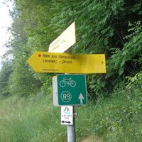 Hier halten wir uns links: RWW Alte Römerstraße - Lieserweg - Gmünd