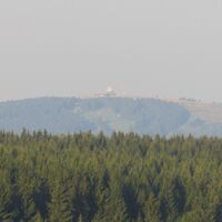 Morgenblick im Nebel vom Rhönsegel zur Wasserkuppe