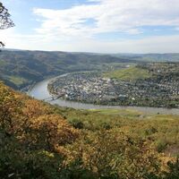Blick auf Bernkastel vom Aussichtspunkt Maria Zill