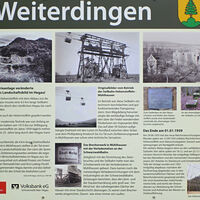 Infotafel zum Basaltabbau am Hohenstoffeln