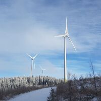 Windpark Masenberg Winter in der Oststeiermark