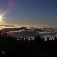 Auf der Pretul bei Sonnenuntergang