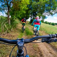 Fahrerperspektive entlang der Schiefergebirgstrophy