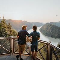 Radfahrer an der Schlögener Schlinge Haibach
