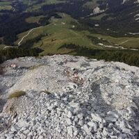 Überquerung des Geröllfeldes