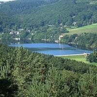 Blick auf Stausee in Obermaubach