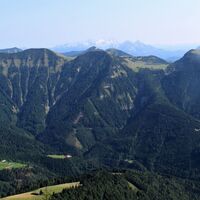 Blick zur Trattbergalm u. Dachstein