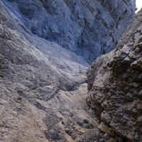 Rückblick in die Schlucht - der Fels ist hier wesentlich besser