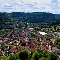 Blick vom Burgturm auf Bad Liebenzell
