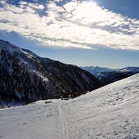 Wolken und Schnee verschmelzen...