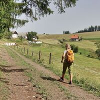 Wir wandern auf der Höhe dahin