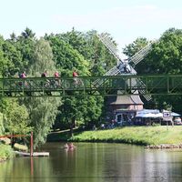 Radfahrer bei der Hölting Mühle Meppen