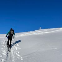 Das Gipfelkreuz in Sichtweite