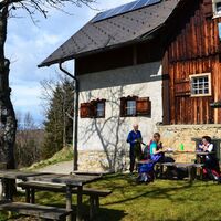 Rast vor der Mühlbacher Hütte