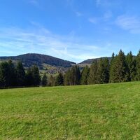 Aussichtsreiches Gelände im Abstieg