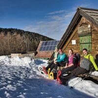 Pause bei der Tyrnaueralm Hütte_Naturpark Almenland_Oststeiermark