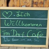 Willkommensschild Dorfcafé Alt Bleckenstedt