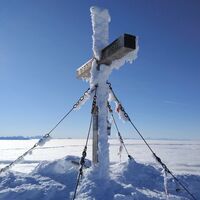 Gipfelkreuz Winter Koralpe