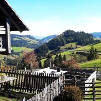 Ausblick beim "Strosseggwirt", Naturpark Almenland in der Oststeiermark