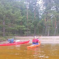 Am Sandstrand von Vähäniemi ist das Anlanden leicht und es gibt gute Zeltplätze