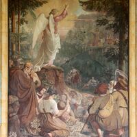 Die Engels- und die Teufelskanzel, Fresko in der Trinkhalle Baden-Baden