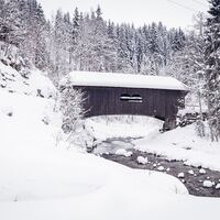 Leidtobelbrücke unterhalb von Hirschegg