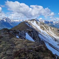 Der Grat Blick Richtung Pleisspitze