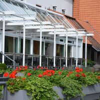 Hotel Ratskeller in Salzgitter-Bad, Sonnenterrasse von außen