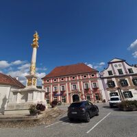 Hauptplatz in Pöllau, Naturpark Pöllauer Tal in der Oststeiermark