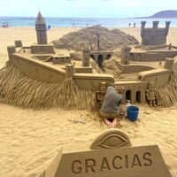 Die einzigartige Sand-Krippe am Playa de las Canteras
