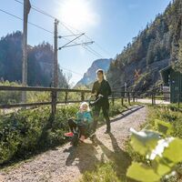 Los geht's am Bahnhof Johnsbach