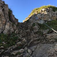 Kurz vor dem Durchstieg aufs Plateau