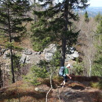 Abstieg von der Burgsteinmauer