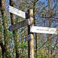 Wegweiser Abzweig Lollar