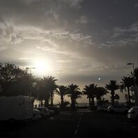 Landschaft mit Meer, Wald, Sonne Wolke Gran Canaria