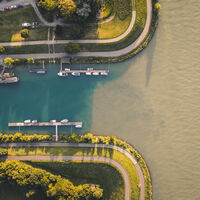 Erlauftalradweg bei der Donaumündung
