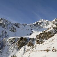schöner Blick zum Gipfel