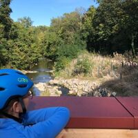 Ausblick von einer der zahlreichen Brücken über die Triesting