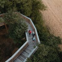 Drohnenaufnahme Aussichtsturm Burgstall Kirchberg ob der Donau