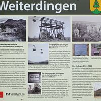 Infotafel zum Basaltabbau am Hohenstoffeln